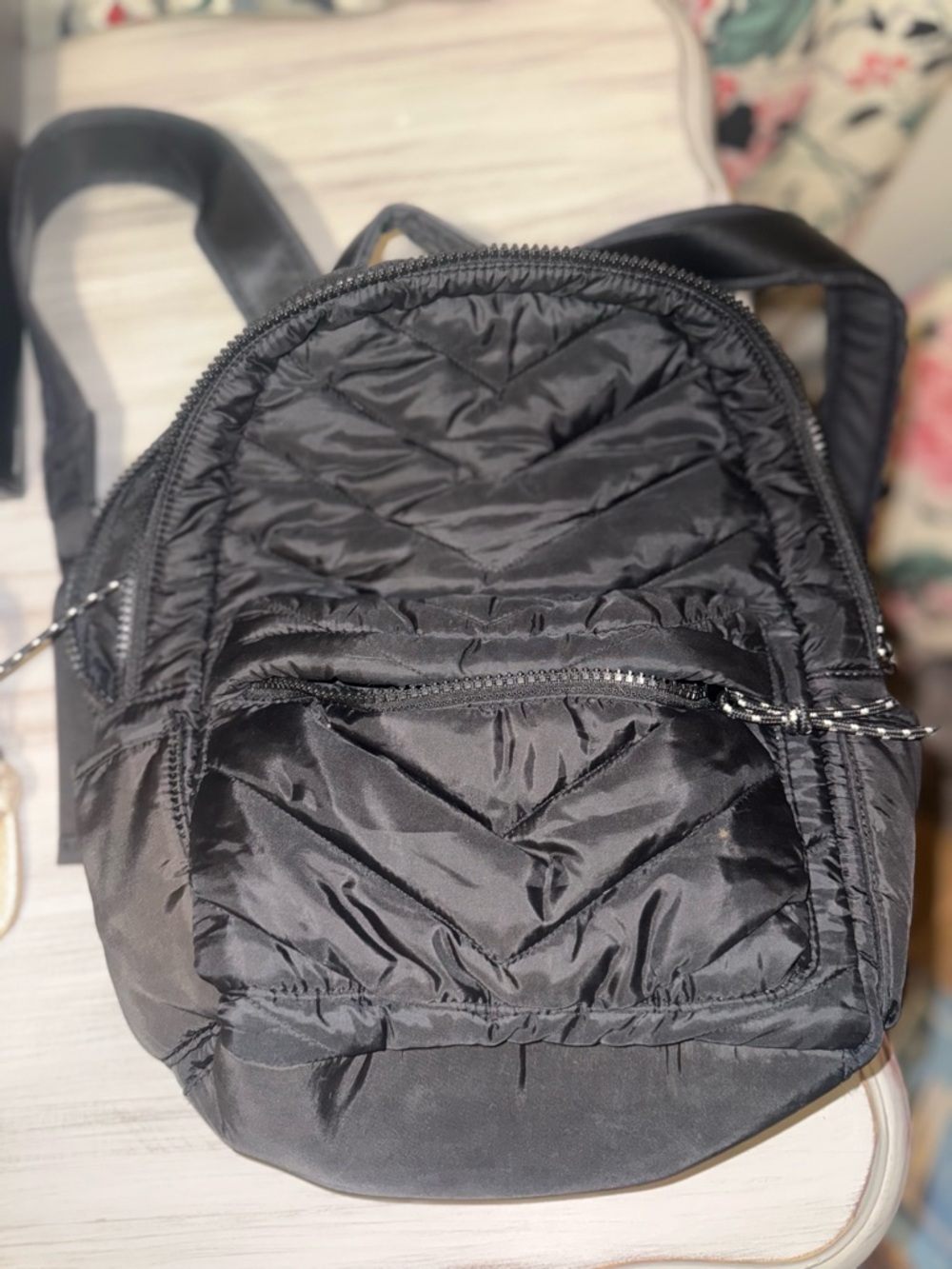Laundry By Shelli Segal Black Quilted Mini Backpack